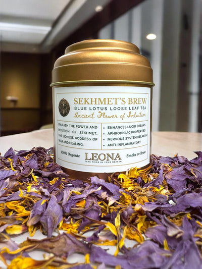 SEKHMET'S BREW: Blue Lotus Loose Leaf Tea - Egyptian Flower of Intuition